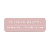 Modern Gold Minimal Dusty Pink Retouradres Etiket (Voorkant)