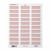 Modern Gold Minimal Dusty Pink Retouradres Etiket (Full Sheet)