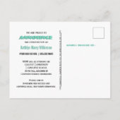 Modern Gold Mint Script 3 Foto Afstuderen Aankondigingskaart (Achterkant)