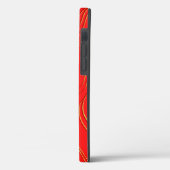 Modern Gold Monogram Hoesje-Mate iPhone Case (Achterkant / Links)