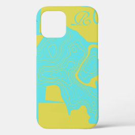 Modern Gold Monogram Hoesje-Mate iPhone Case