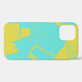 Modern Gold Monogram Hoesje-Mate iPhone Case (Achterkant (horizontaal))