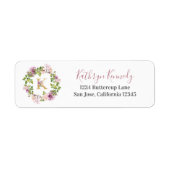 Modern Gold Monogram K Waterverf Floral Adres Etiket (Voorkant)