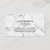 Modern Gold Monogram Logo Trendy White Marble Visitekaartje (Achterkant)