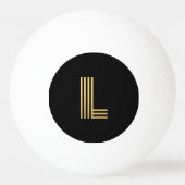 Modern Gold Monogram Ping Pong Ball (Achterkant)