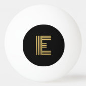 Modern Gold Monogram Ping Pong Ball (Voorkant)