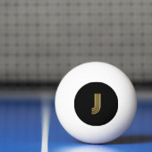 Modern Gold Monogram Ping Pong Ball (Net)
