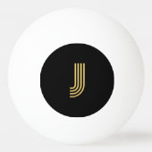 Modern Gold Monogram Ping Pong Ball (Achterkant)