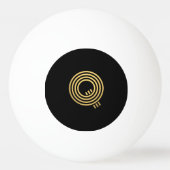 Modern Gold Monogram Ping Pong Ball (Achterkant)