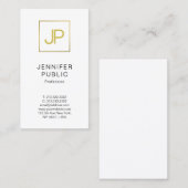 Modern Gold Monogram Professional Creative Design Visitekaartje (Voorkant / Achterkant)