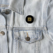 Modern Gold Monogram Ronde Button 3,2 Cm (In situ)