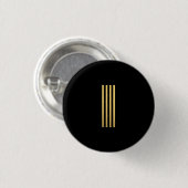 Modern Gold Monogram Ronde Button 3,2 Cm (Voorkant /achterkant)