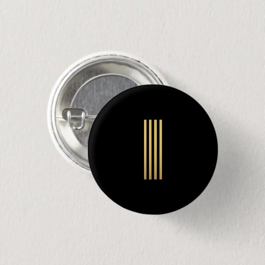 Modern Gold Monogram Ronde Button 3,2 Cm (Voorkant /achterkant)