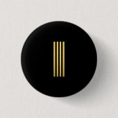 Modern Gold Monogram Ronde Button 3,2 Cm (Voorkant)