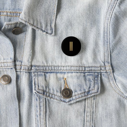 Modern Gold Monogram Ronde Button 3,2 Cm (In situ)