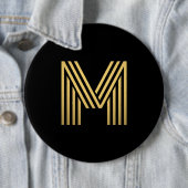 Modern Gold Monogram Ronde Button 6,0 Cm (In situ)