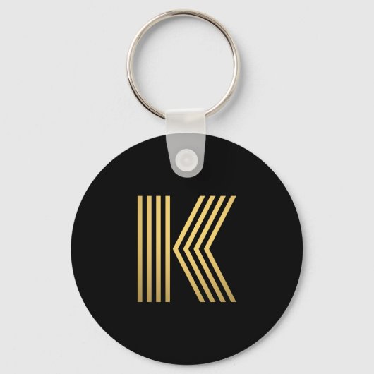 Modern Gold Monogram Sleutelhanger (Voorkant)