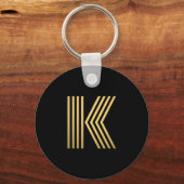 Modern Gold Monogram Sleutelhanger (Voorkant)