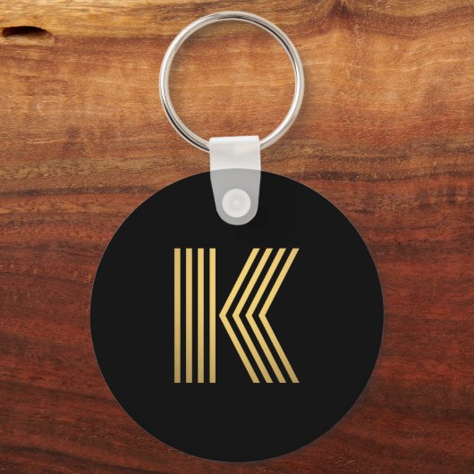 Modern Gold Monogram Sleutelhanger (Voorkant)