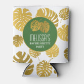 Modern Gold Monstera Leaves Bachelorette Party Blikjeskoeler (Voorkant)