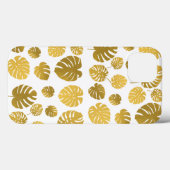 Modern Gold Monstera Tropical Leaves Pattern Case-Mate iPhone Case (Achterkant (horizontaal))