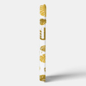Modern Gold Monstera Tropical Leaves Pattern Case-Mate iPhone Case (Achterkant / Rechts)