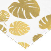 Modern Gold Monstera Tropical Leaves Pattern Tafelkleed (Gekanteld)