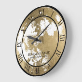 Modern Gold Moon Astronomisch Grote Klok (Hoek)