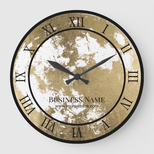 Modern Gold Moon Astronomisch Grote Klok (Voorkant)