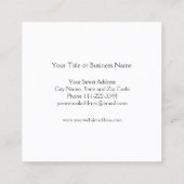 Modern Gold Nautical Anchor Vierkante Visitekaartje (Achterkant)