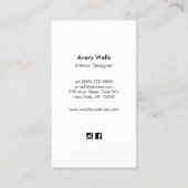 Modern Gold Ocean Coral Reef Visitekaartje (Achterkant)