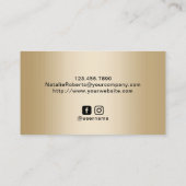Modern Gold Paars Agate Makeup Artist Hair Salon Visitekaartje (Achterkant)