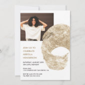 Modern Gold Paint Photo Afstuderen Kaart (Achterkant)