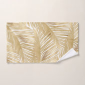 Modern Gold Palm Leaf Tropical Pattern Bad Handdoek (Handdoek)