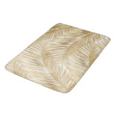 Modern Gold Palm Leaf Tropical Pattern Badmat (Gekanteld)