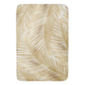 Modern Gold Palm Leaf Tropical Pattern Badmat (Voorkant Verticaal)