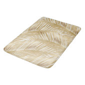 Modern Gold Palm Leaf Tropical Pattern Badmat (Gekanteld)