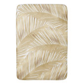Modern Gold Palm Leaf Tropical Pattern Badmat (Voorkant Verticaal)
