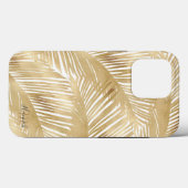 Modern Gold Palm Leaf Tropical Pattern Case-Mate iPhone Case (Achterkant (horizontaal))
