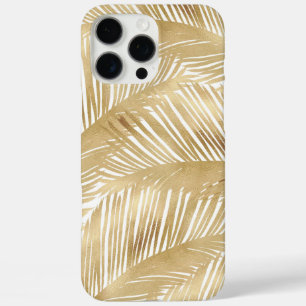 Modern Gold Palm Leaf Tropical Pattern iPhone 16 Pro Max Hoesje