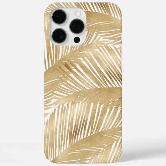 Modern Gold Palm Leaf Tropical Pattern Case-Mate iPhone Case (Achterkant)