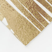 Modern Gold Palm Leaf Tropical Pattern Fleece Deken (Hoek)