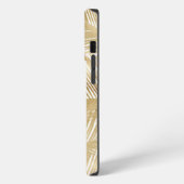 Modern Gold Palm Leaf Tropical Pattern iPhone Hoesje (Linkerkant)