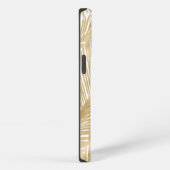 Modern Gold Palm Leaf Tropical Pattern iPhone Hoesje (Rechterkant)