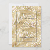 Modern Gold Palm Leaf Tropical Pattern Kaart (Voorkant)