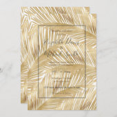 Modern Gold Palm Leaf Tropical Pattern Kaart (Voorkant / Achterkant)