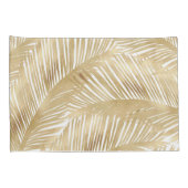 Modern Gold Palm Leaf Tropical Pattern Kussensloop (Achterkant-Rechts)