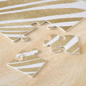 Modern Gold Palm Leaf Tropical Pattern Legpuzzel (Zijkant)