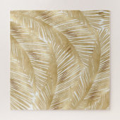 Modern Gold Palm Leaf Tropical Pattern Legpuzzel (Horizontaal)