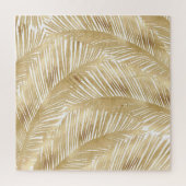 Modern Gold Palm Leaf Tropical Pattern Legpuzzel (Verticaal)
